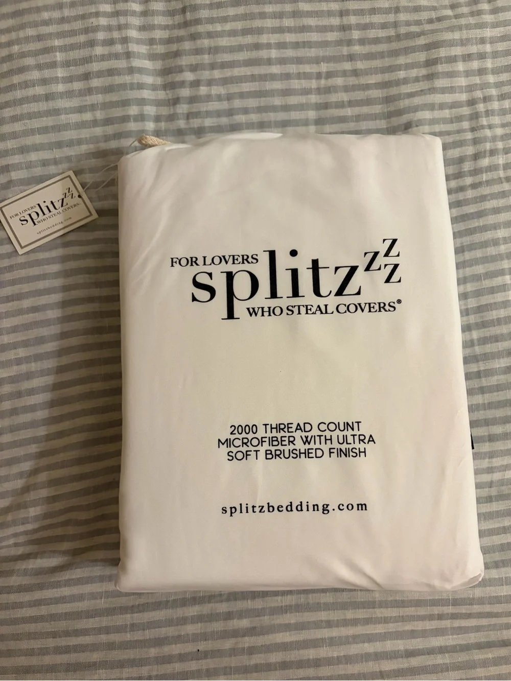Splitz White Microfiber Bedding Cover - Soft Brushed Finish BRAND NEW UNOPENED